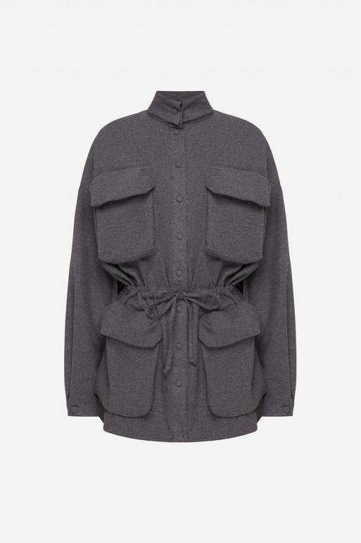 Gray jacket with pockets