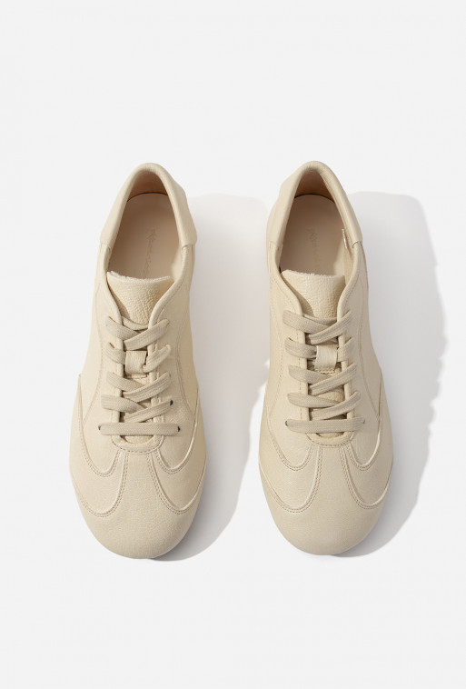 Bowley milky leather sneakers