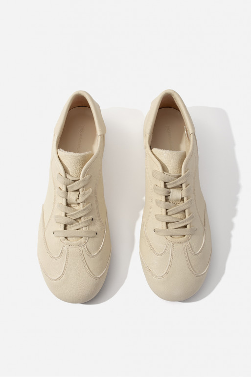 Bowley milky leather sneakers