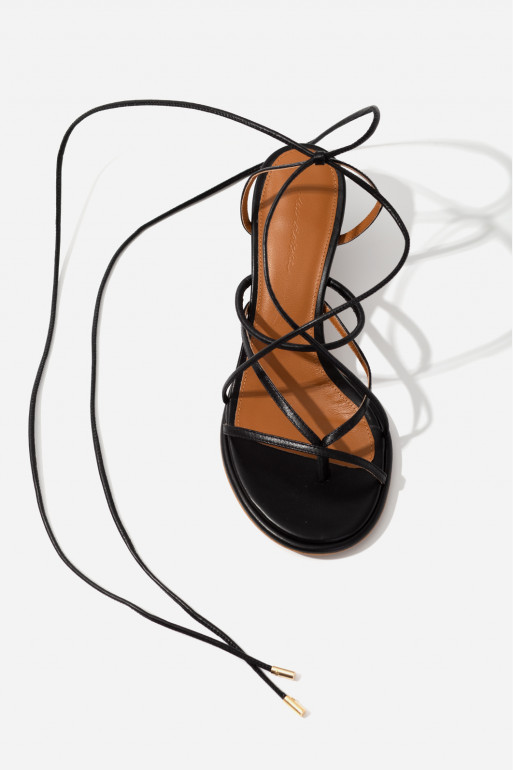 Vanessa black leather sandals