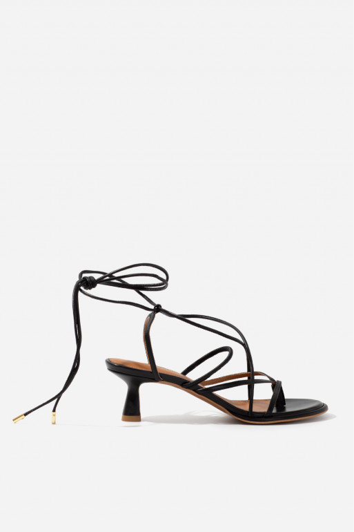 Vanessa black leather sandals