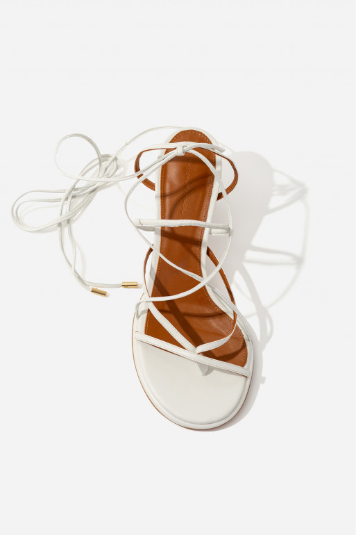 Vanessa white leather sandals