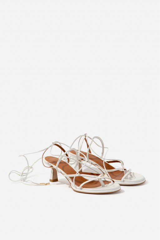 Vanessa white leather sandals