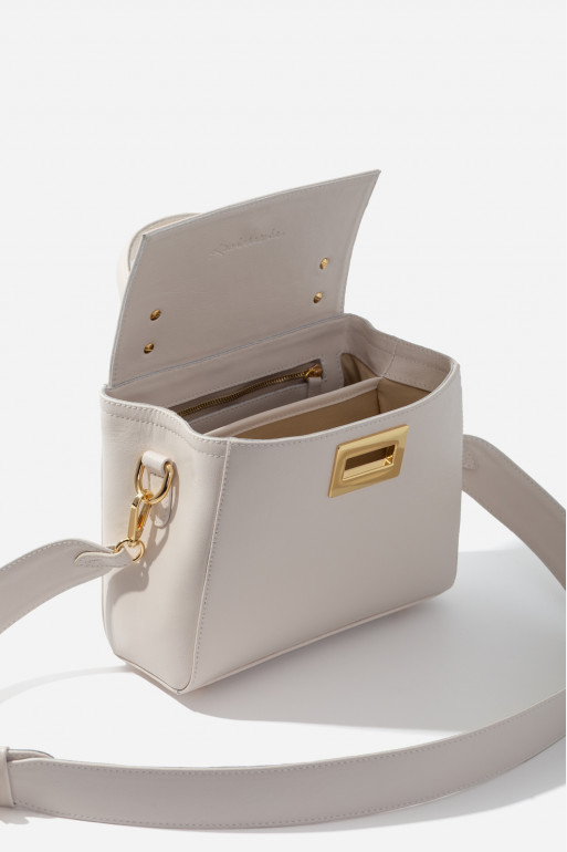 Erna mini New milky leather bag /gold/