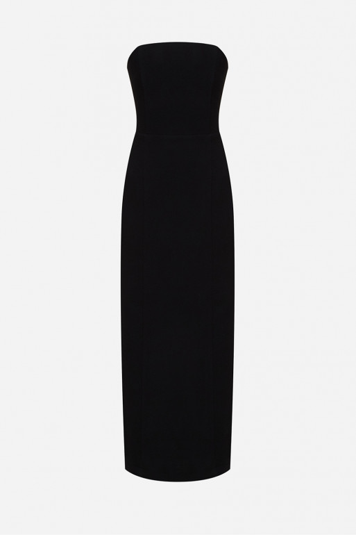 A black corset dress