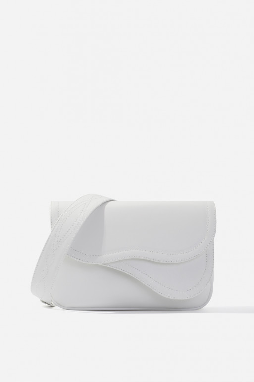 SADDLE BAG 2 white crossbody /silver/