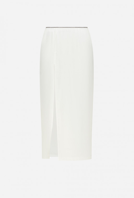 Satin milky skirt