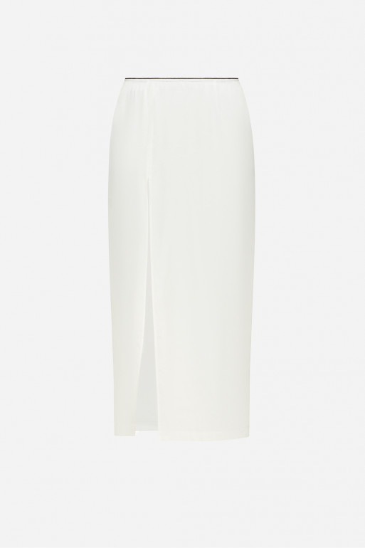 Satin milky skirt