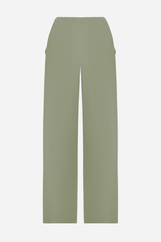 Satin olive pants