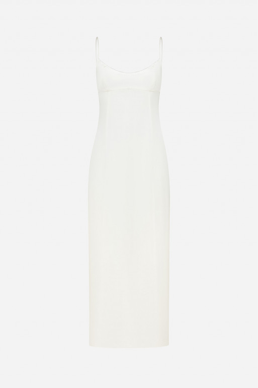 Satin milky maxi dress