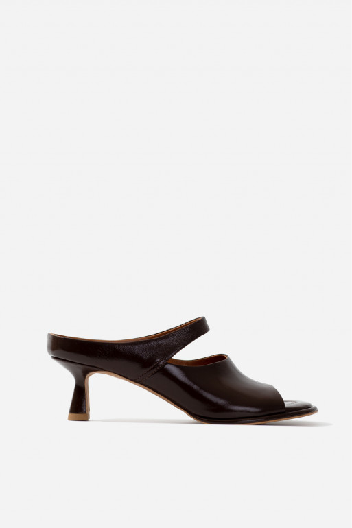 Tracy dark brown leather sandals