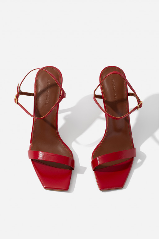 Betty red leather sandals