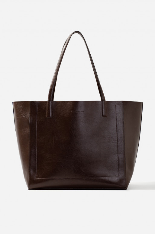 SARAH dark brown shopper bag