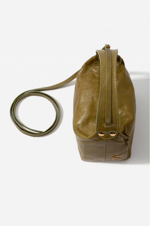 Selma micro kakhi leather bag