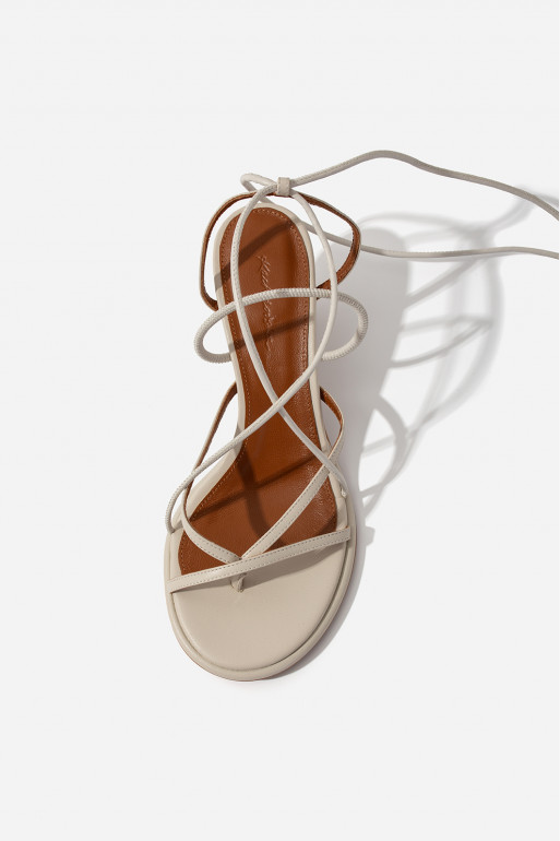 Vanessa milky leather sandals
