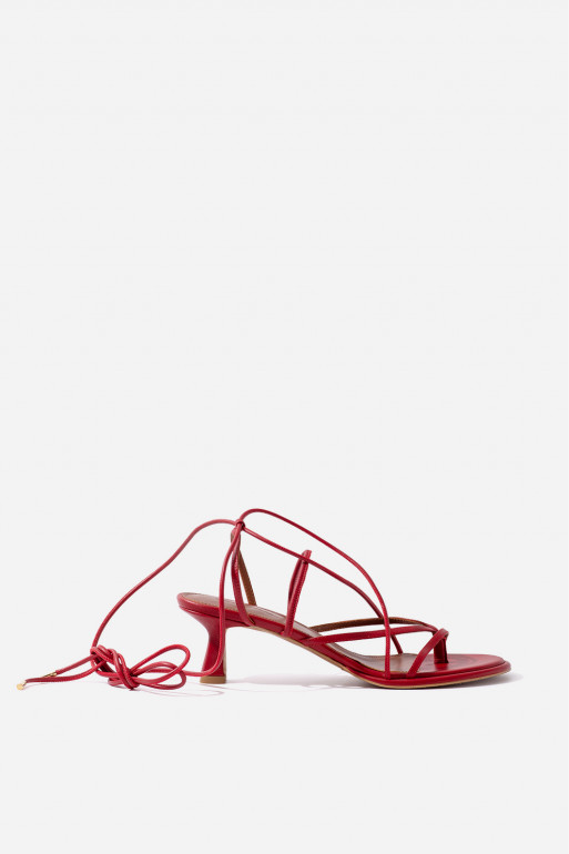 Vanessa red leather sandals