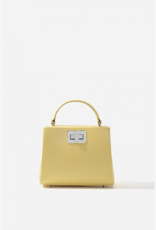 ERNA MINI yellow bag /silver/