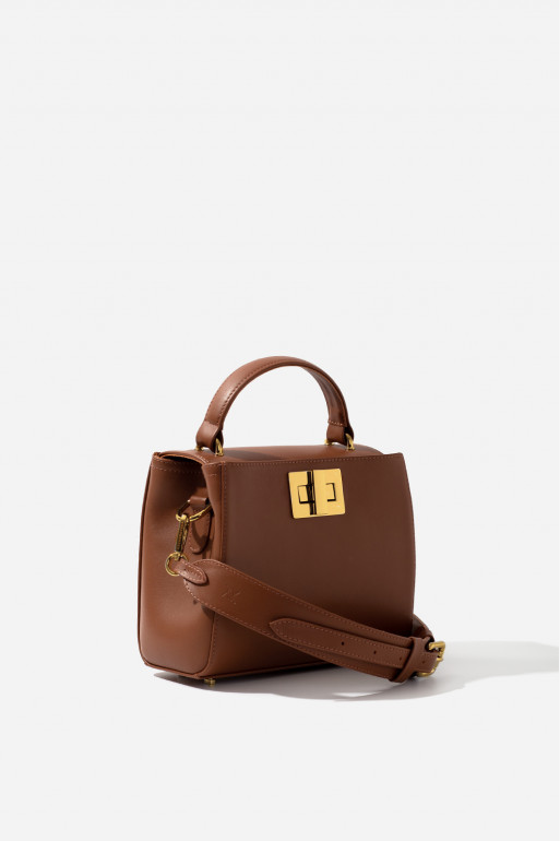 ERNA MINI brown bag /gold/