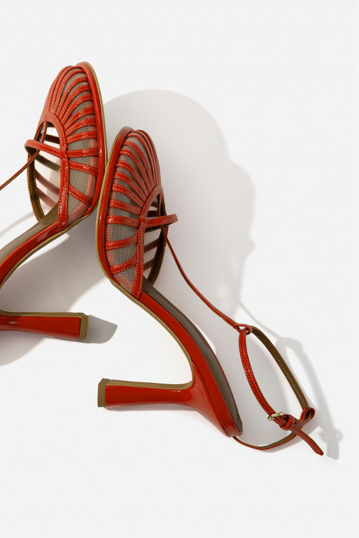 GOLDIE terracotta sandals /9 cm/
