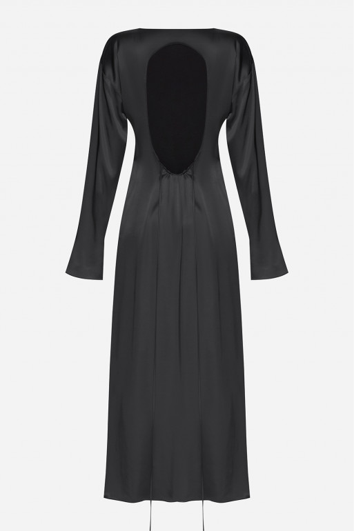 Black open-back dress