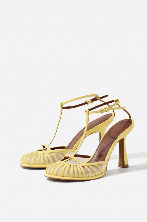 GOLDIE light yellow sandals /9 cm/