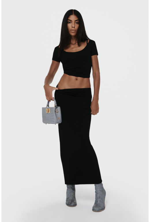 Black maxi skirt