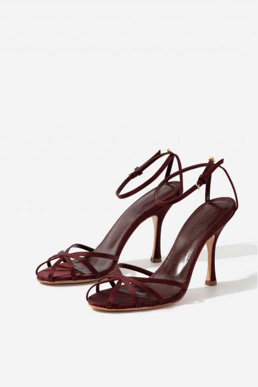 LEONA bordeaux sandals