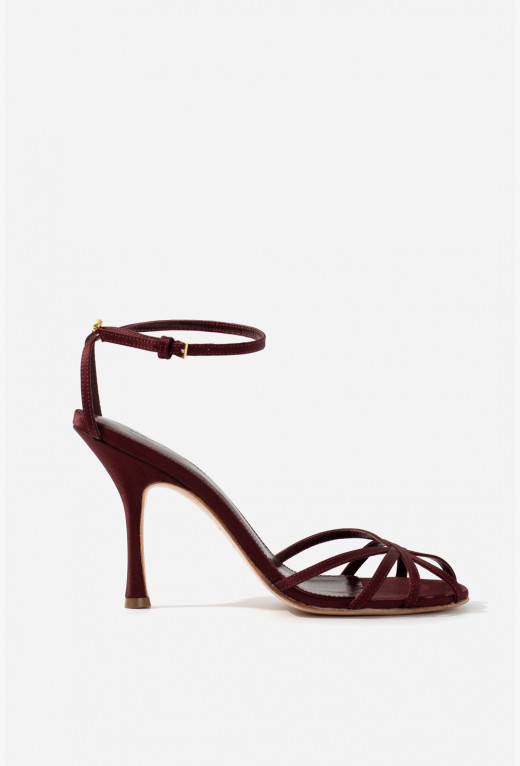 LEONA bordeaux sandals