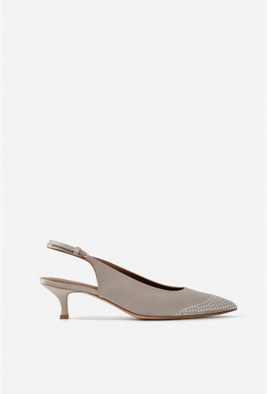 SHEREE KITTEN gray slingbacks