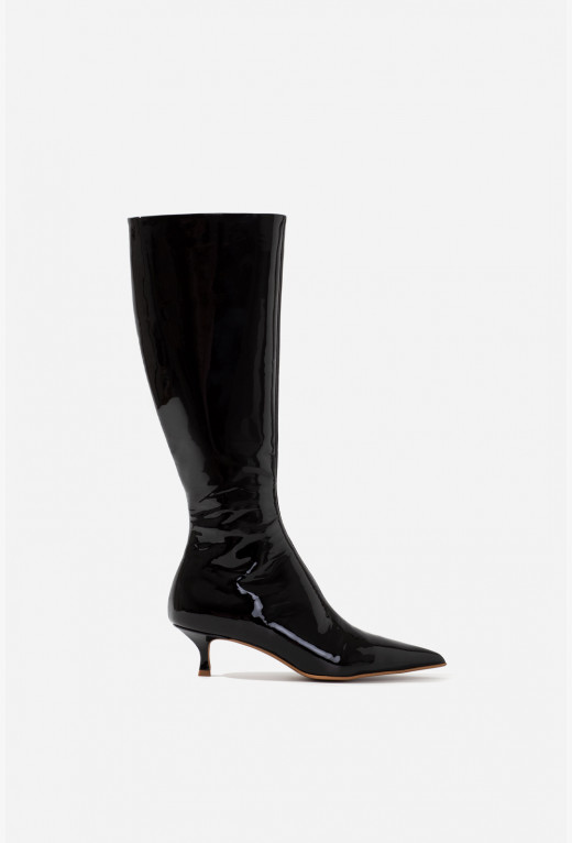 ZARIA black patent leather boots