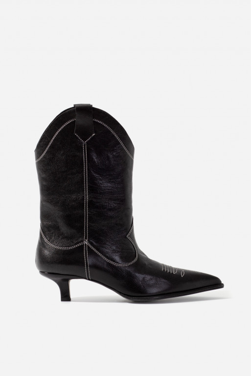 GWEN black cowboy boots