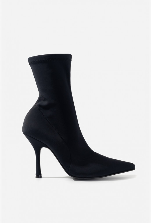 KIM black stretch ankle boots