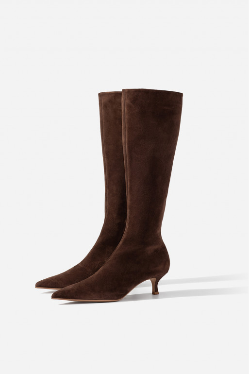 ZARIA brown suede leather boots