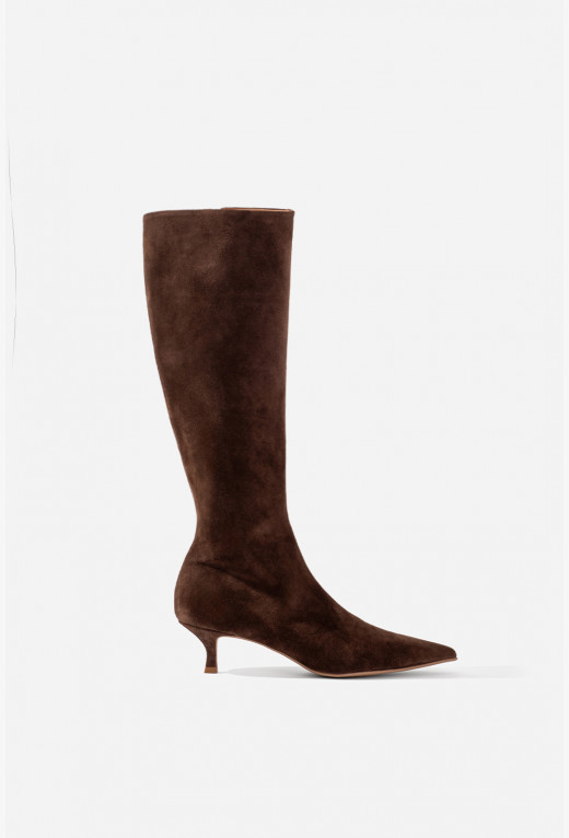 ZARIA brown suede leather boots