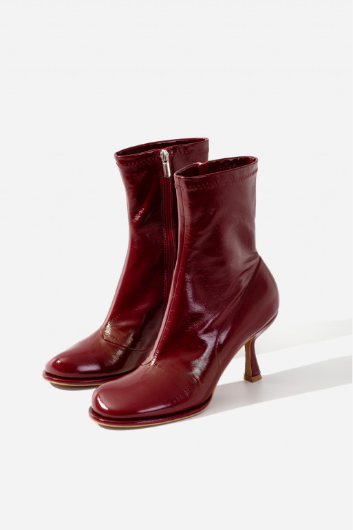 BLANCA burgundy ankle boots