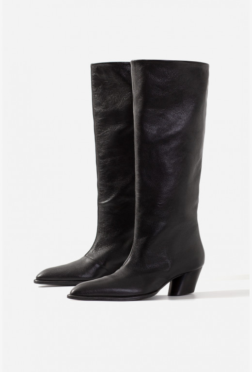 ROSALIA black tube cowbooties