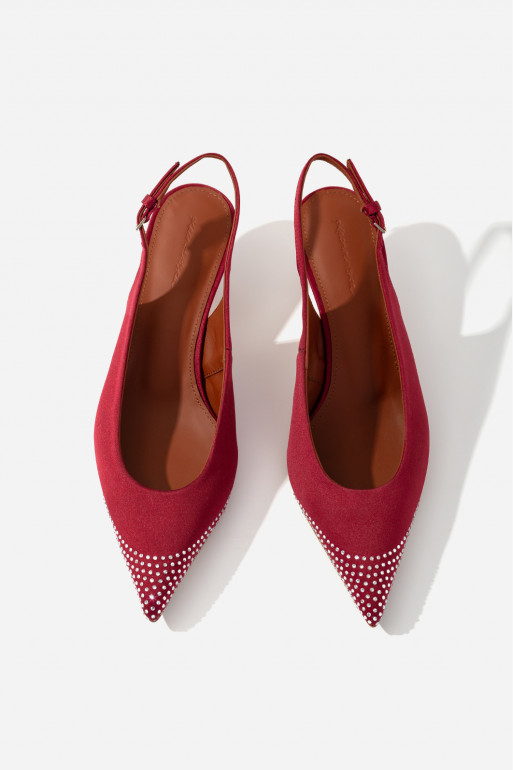 SHEREE KITTEN bordeaux slingbacks