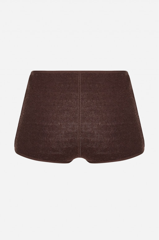 Brown wool shorts