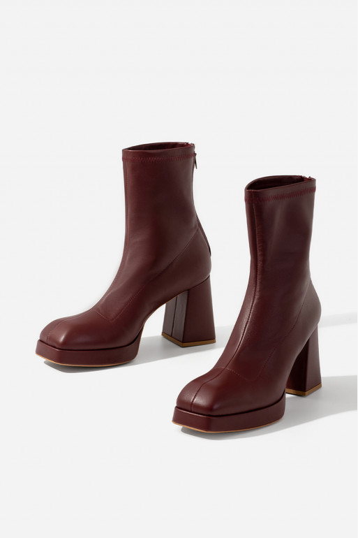 CHRISTINA dark bordeaux ankle boots