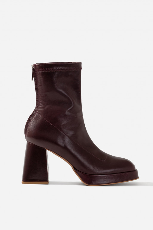 CHRISTINA dark bordeaux ankle boots