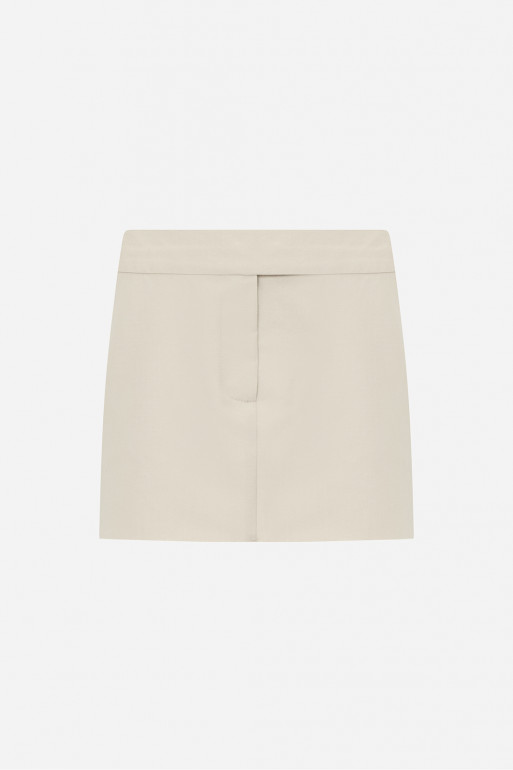 Light beige mini skirt