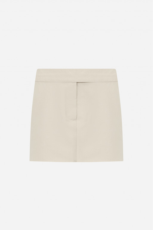 Light beige mini skirt