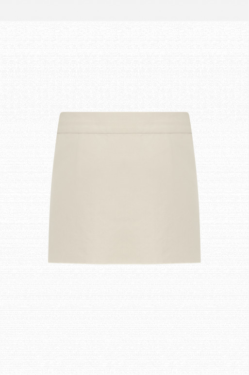 Light beige mini skirt