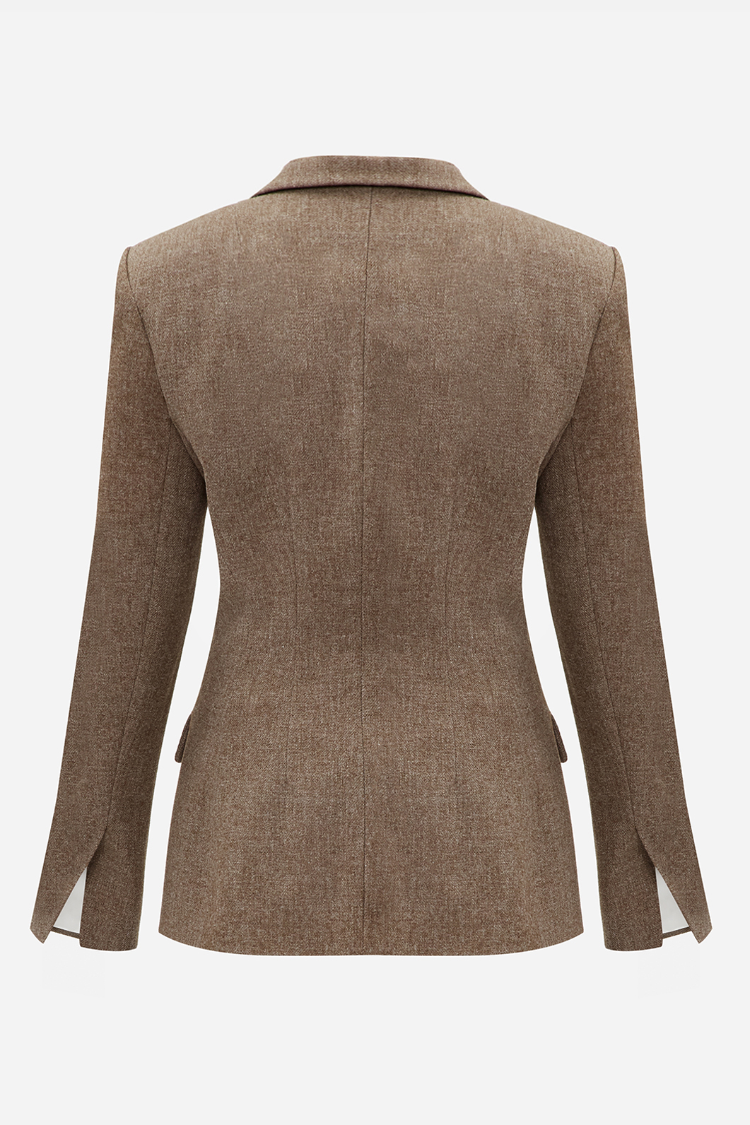 Brown wool fitted jacket