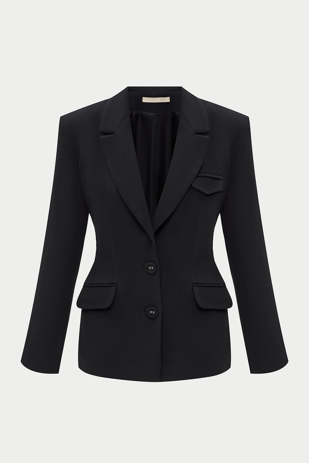  Black wool fitted jacket