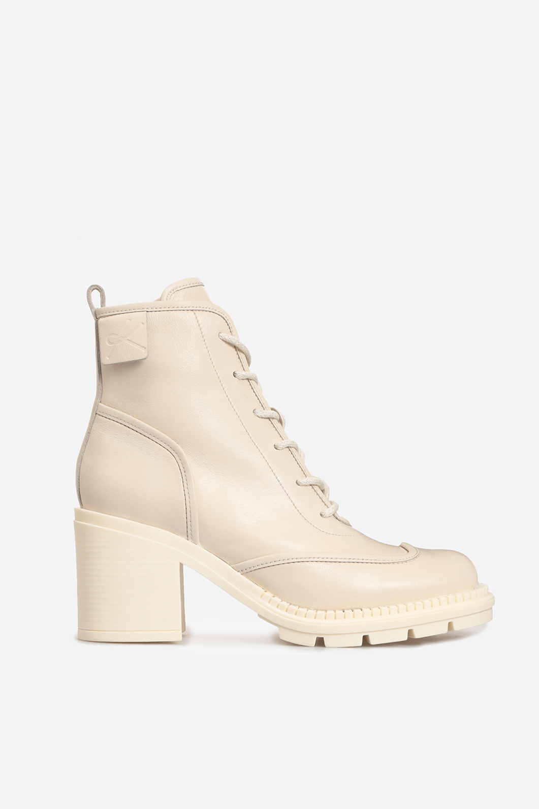 Ksenya milk leather ankle boots