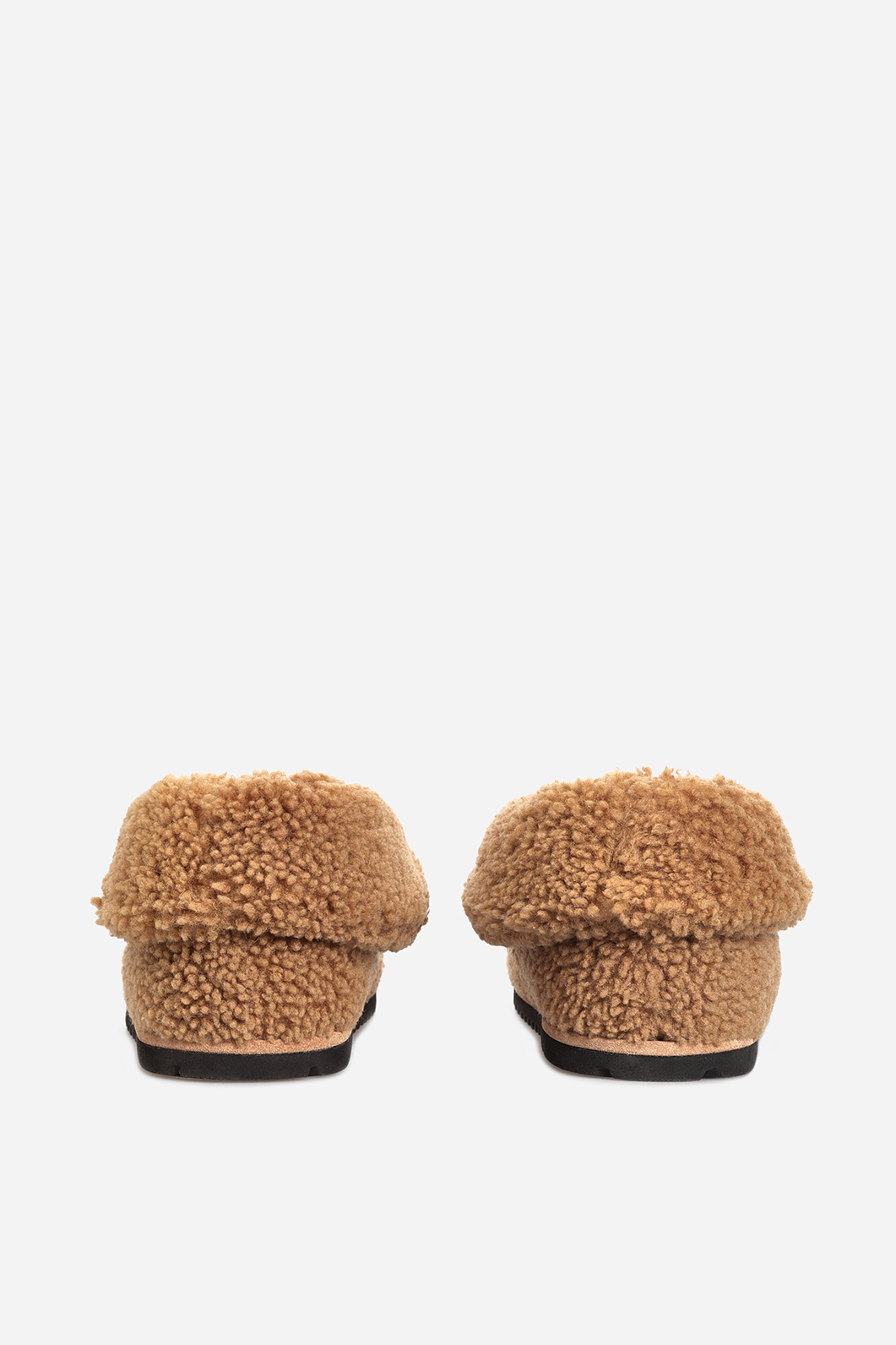Ботинки-дутики Sharry fur коричневые из меха