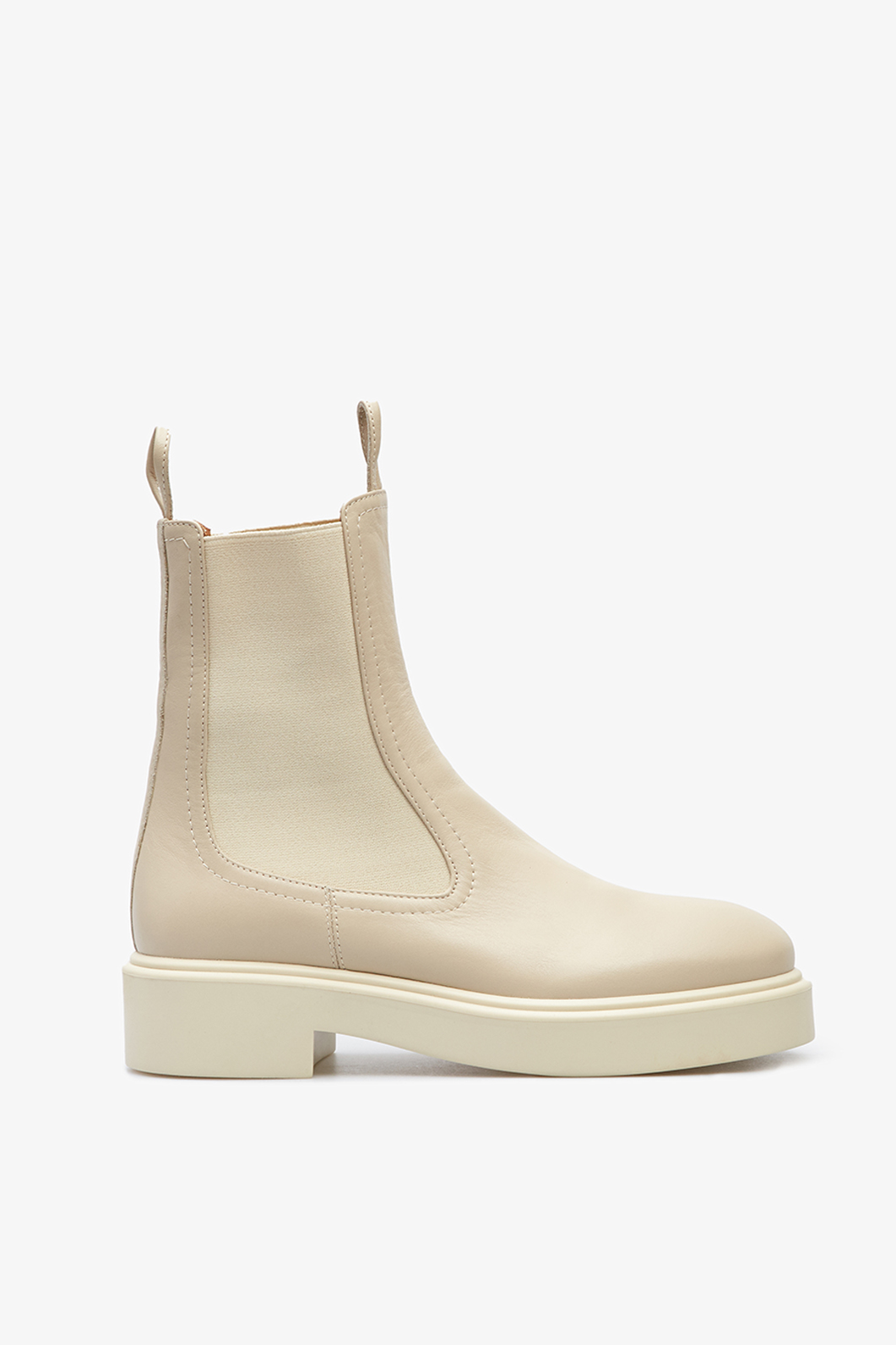 Taya beige leather
chelsea boots /baize/