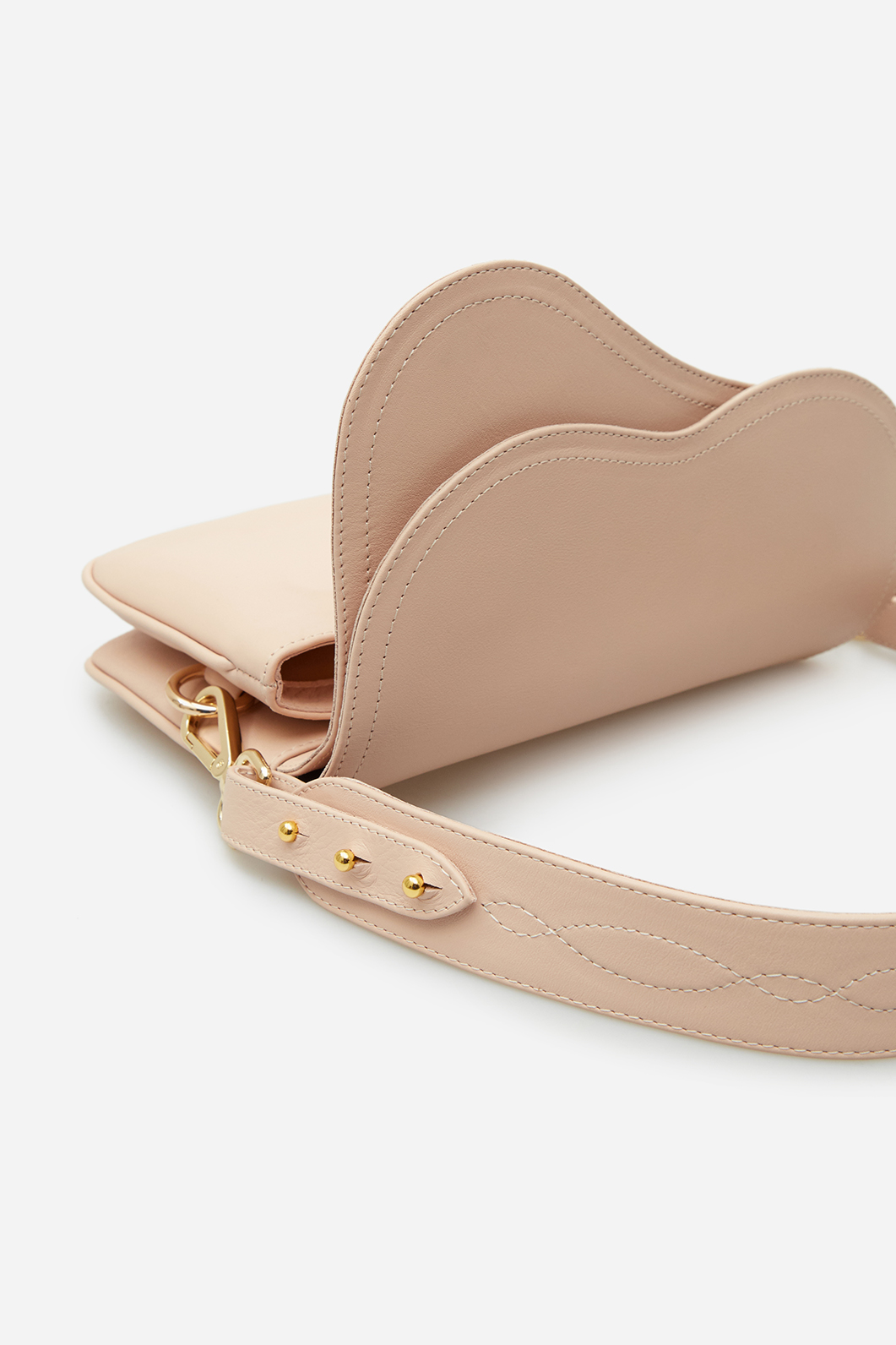Saddle bag 2
pink-beige leather crossbody /gold/