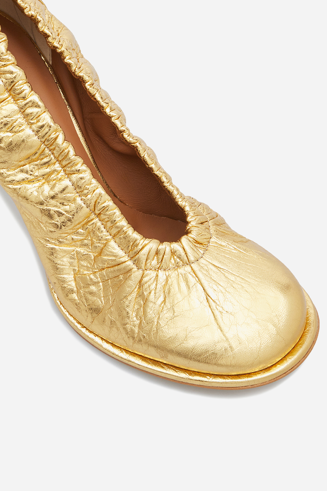 Camila gold leather pumps /7 cm/